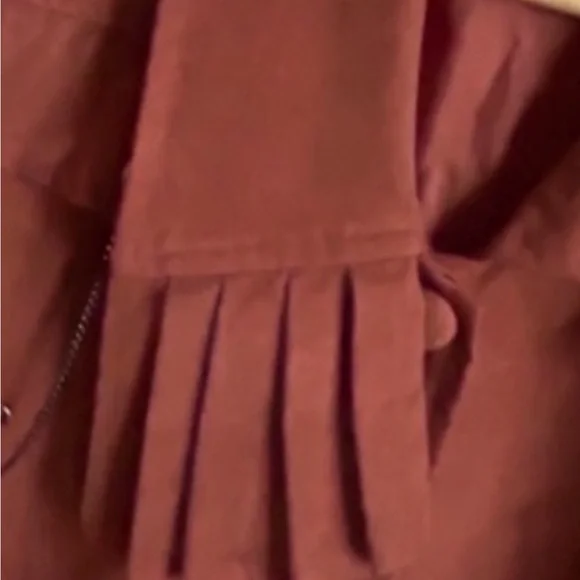 VINTAGE 80s Burnt Sienna Faux Suede Cropped Western Moto Jacket Size M - Picture 8 of 8